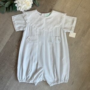 RARE Boy's Heirloom Vintage Collared Romper Bailey Boys 24 Months PERFECT NWOT